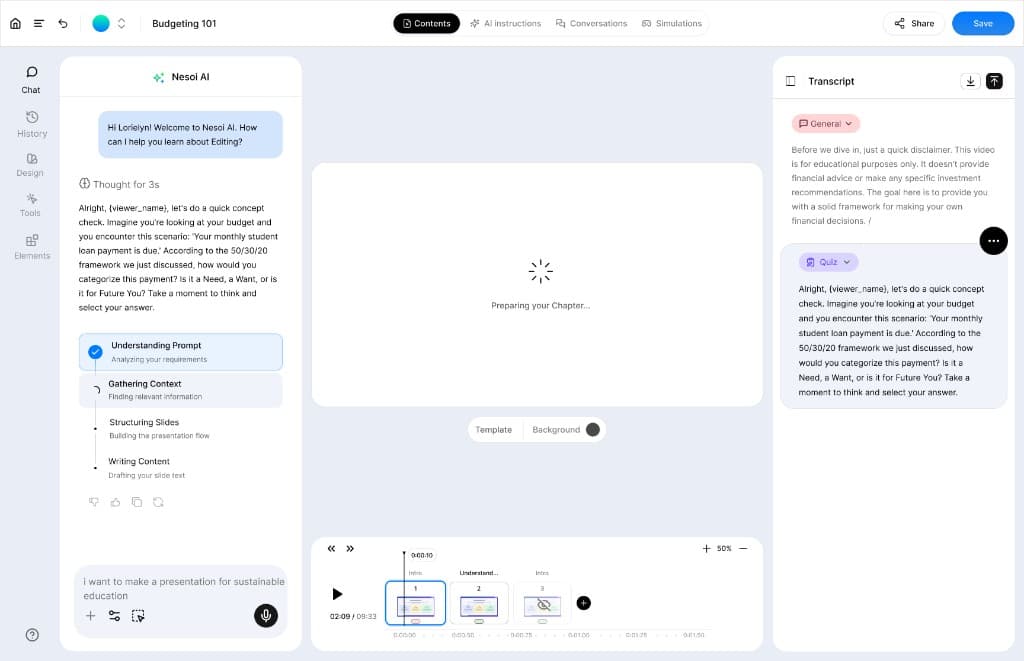 Nesoi AI creation tool